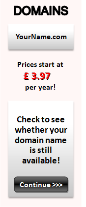 DOMAIN NAMES - YourName.com.  Check to see whether your domain name is still available!  Continue >>  