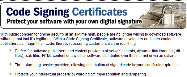 Add a Code Signing Certificate