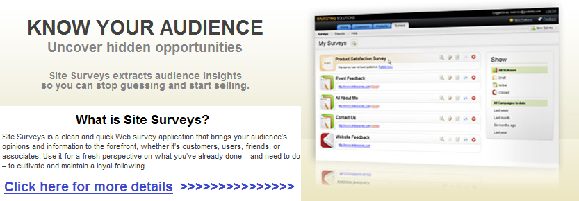 Site Surveys - know your customers.